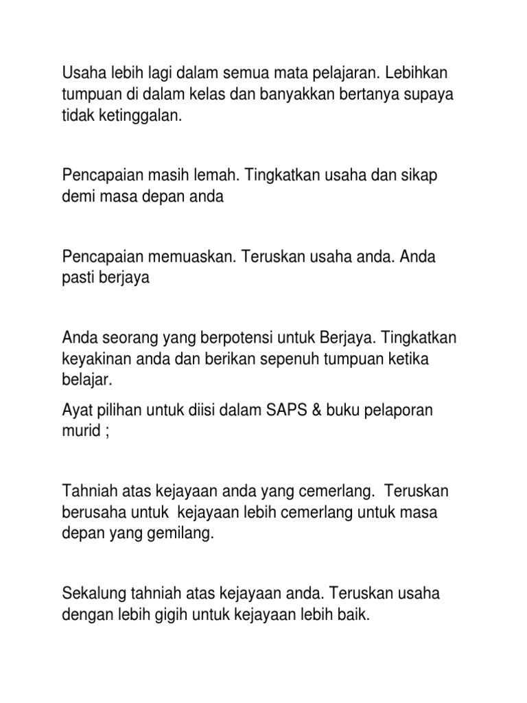 Contoh Ulasan Guru Dalam Bahasa English