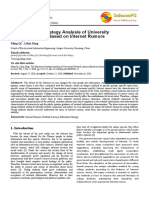 The Education Strategy Analysis of University Network Literacy Based On Internet Rumors