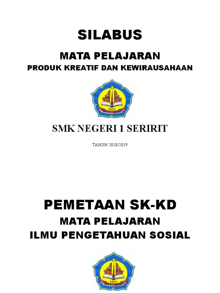 Contoh Cover Silabus Tahun Ajar