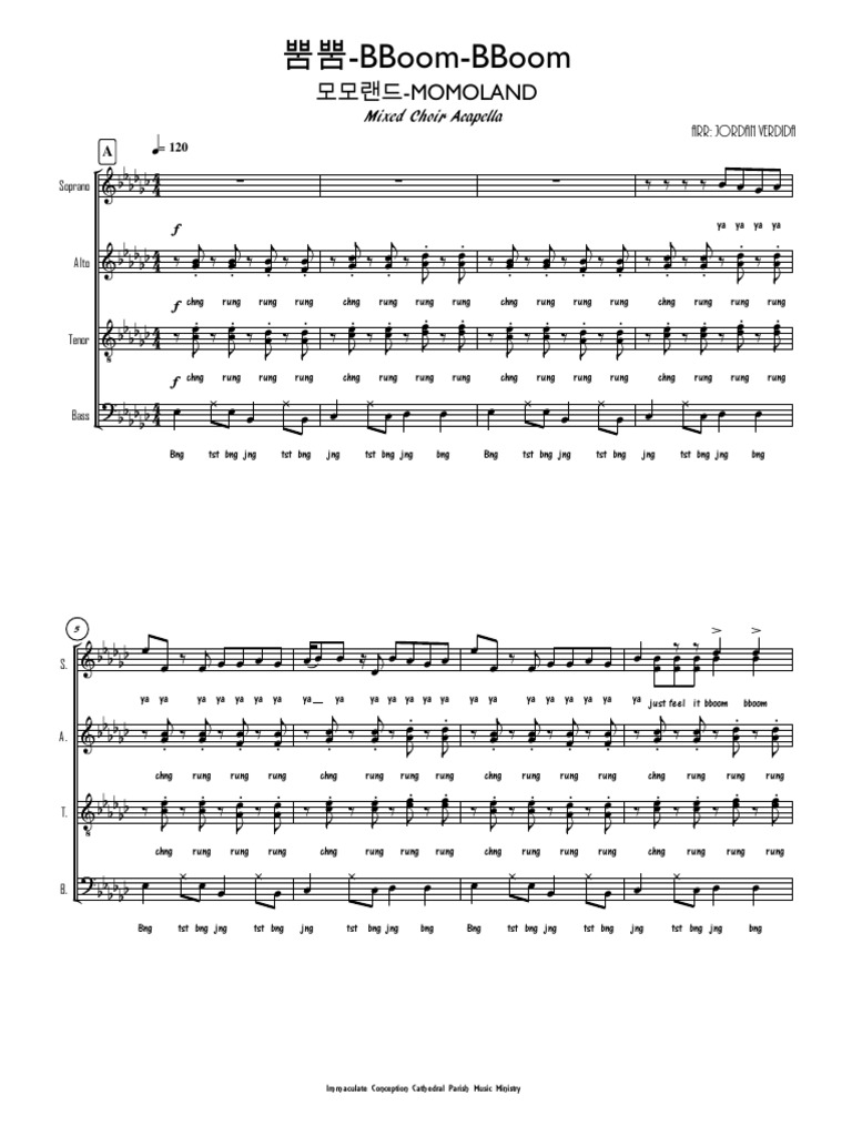 MOMOLAND BBoom BBoomSATB PDF PDF