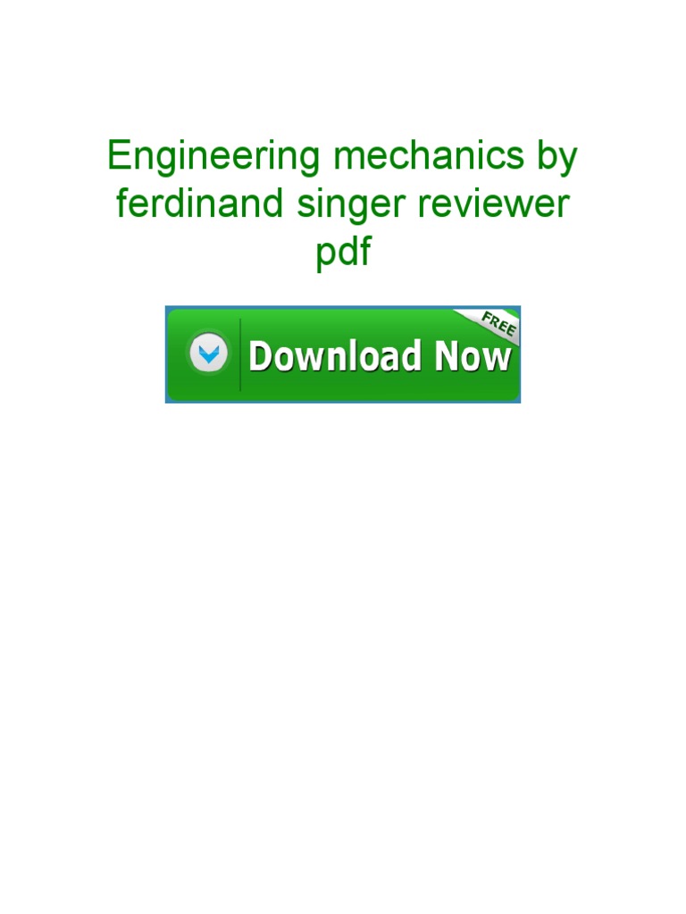 ENGINEERING MECHANICS SECOND EDITION BY FERDINAND L SINGER PDF intelligence overview