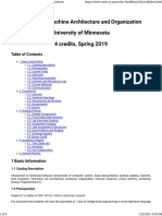 CSCI 2021: Machine Architecture and Organization University of Minnesota 4 Credits, Spring 2019