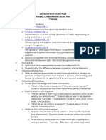 Ccss - Ela-Literacy - Ri.1.1 Ccss - Ela-Literacy - Ri.1.4: Question Cloud Answer Pond Reading Comprehension Lesson Plan 1 Grade