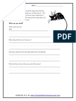 Cat and Dog Memory Test Worksheet