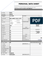 Form No. 212 Revised Personal Data Sheet - New