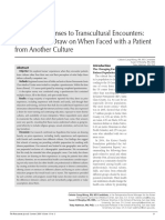 Nursing Responses To Transcultural Encounters: What Nurses Draw On When Faced With A Patient From Another Culture