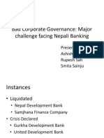 Bad Corporate Governance: Major Challenge Facing Nepali Banking