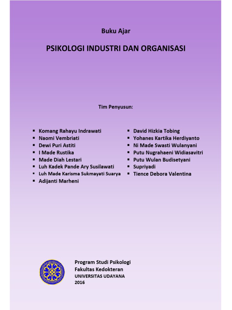 Psikologi Industri Dan Organisasi Pdf