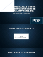 Simulink Matlab Motor DC Mengunakan Metode Neural Network