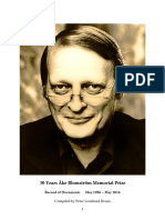 32 Years Åke Blomström Memorial Prize - Åke Blomström Broschüre Koplett 1986-2019