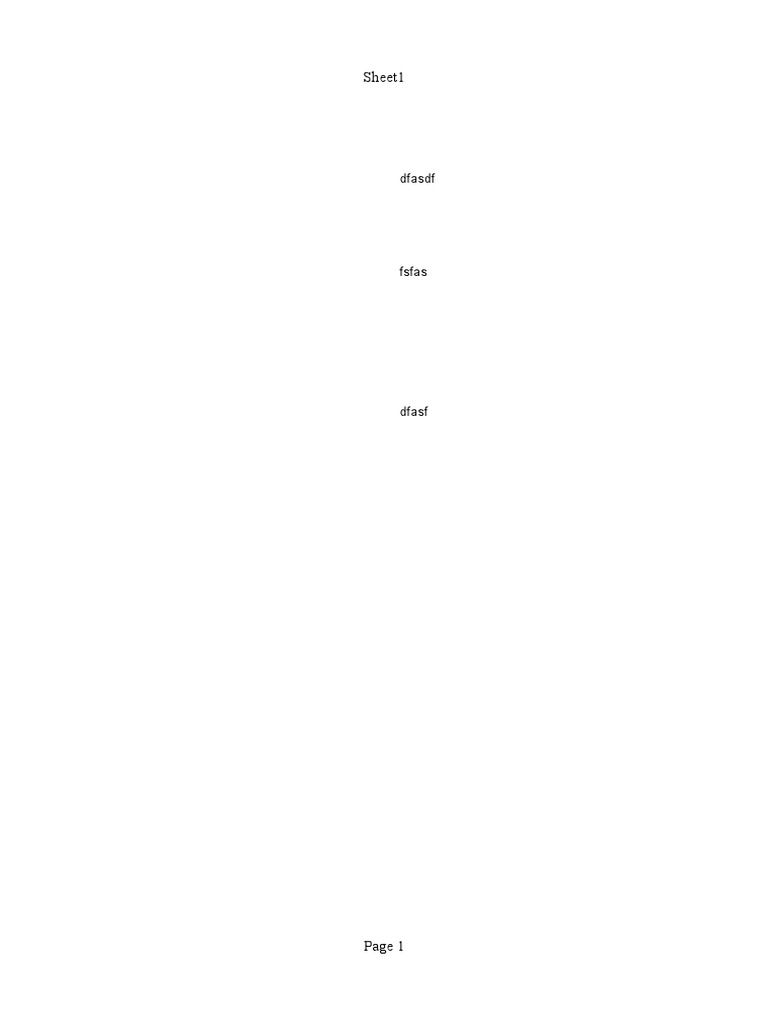 Sheet1: Dfasdf | PDF