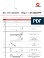 Bar Reinforcements - Shapes To BS 8666:2000