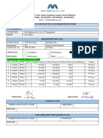 Service and Maintenance Requisition Form