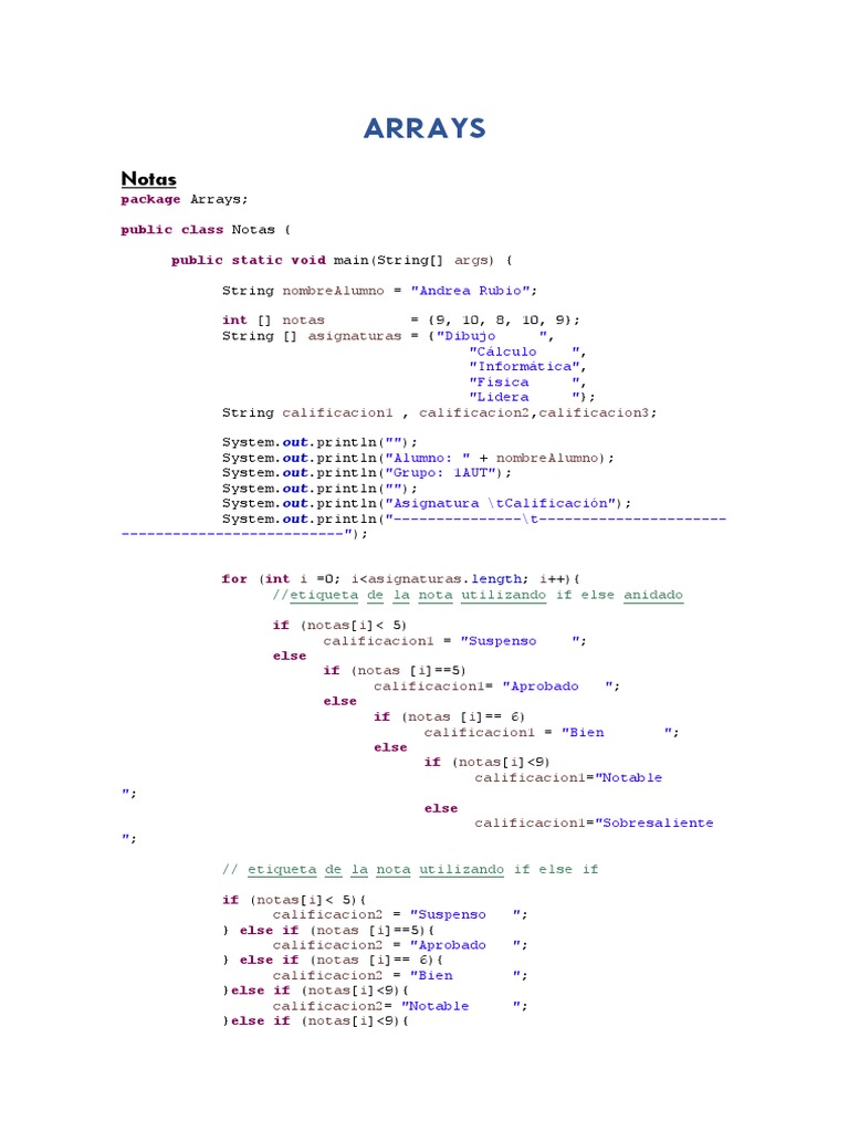 Codigos Java | Java (lenguaje de programación) | Cadena (informática)