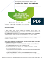 Novo Regime Contributivo Dos Trabalhadores Independentes - Publicação de Recursos