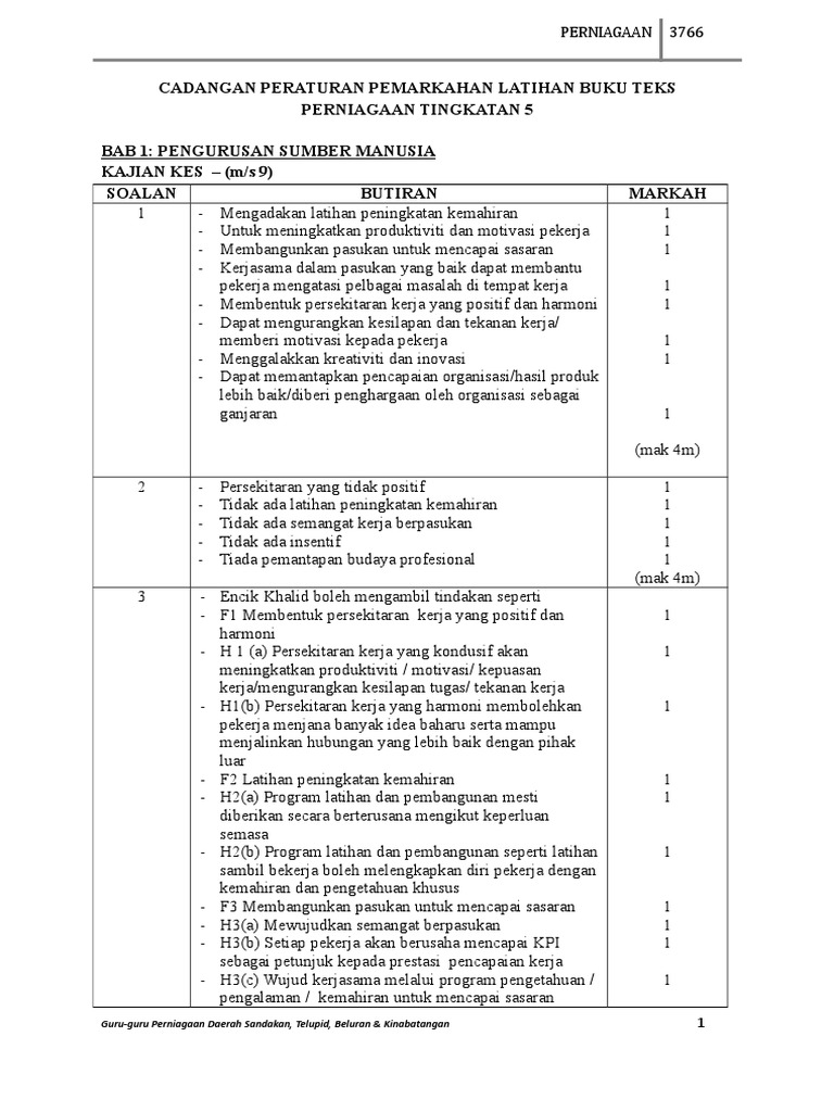 Skema Latihan Buku Teks Kssm Ting 5