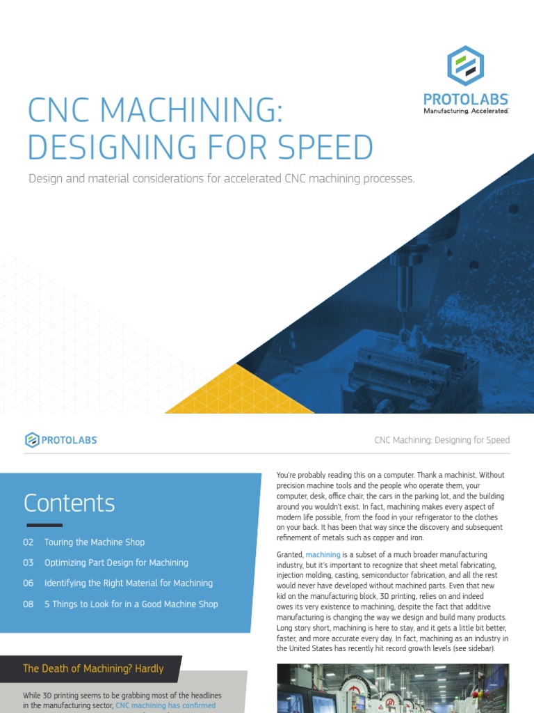 CNC Machining Designing For Speed | PDF | Machining | Steel
