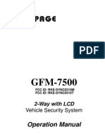 MAAT 7500 Car Alarm Manual