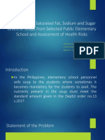 Identifying The Saturated Fat, Sodium and Sugar Levels of Soups From Selected Public Elementary School and Assessment of Health Risks