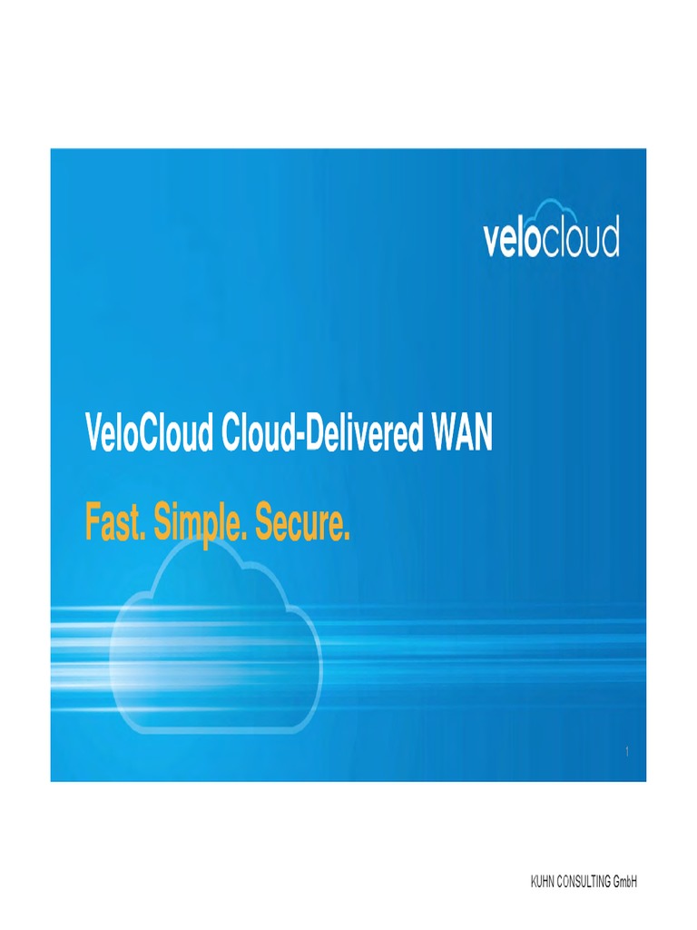 VeloCloud Cloud-Delivered SD-WAN Overview | PDF | Cloud Computing ...