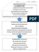 Answers FLOW CHART Levels of the Federal Court System - Deborah Childers