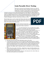 Battery Drain Parasitic Draw Testing