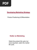 Positioning Developing Marketing Strategy