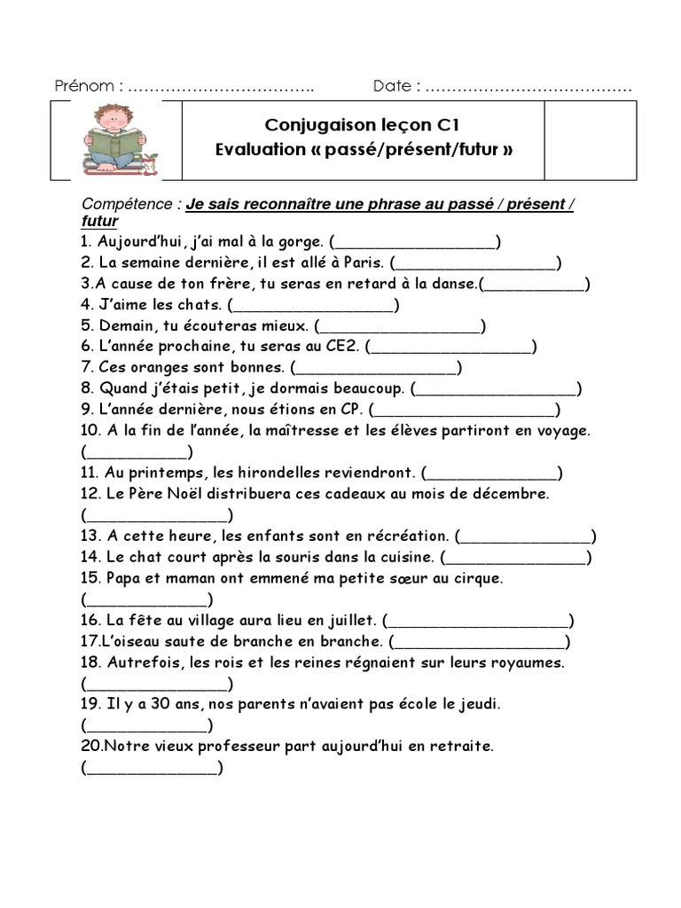 Hugo Et Les Rois être Et Avoir Pdf Gratuit Evaluation Conjugaison 6eme | PDF | Syntaxe | Typologie linguistique