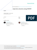 Detecting SQL Injection Attacks Using SNORT IDS: November 2014