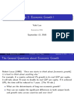 Topic 2: Economic Growth I: Yulei Luo