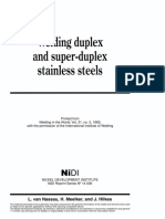 NIDI Welding Duplex and Super Duplex SS