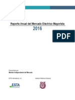 Reporte Anual Del MEM 2016 - Monitor Independiente Del Mercado