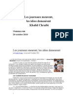 Khalid Chraibi Les Journaux Meurent, Les Idées Demeurent