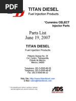 Cummins CELECT Electronic Injector Parts