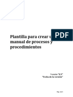 Plantilla de Procesos y Procedimientos PDF