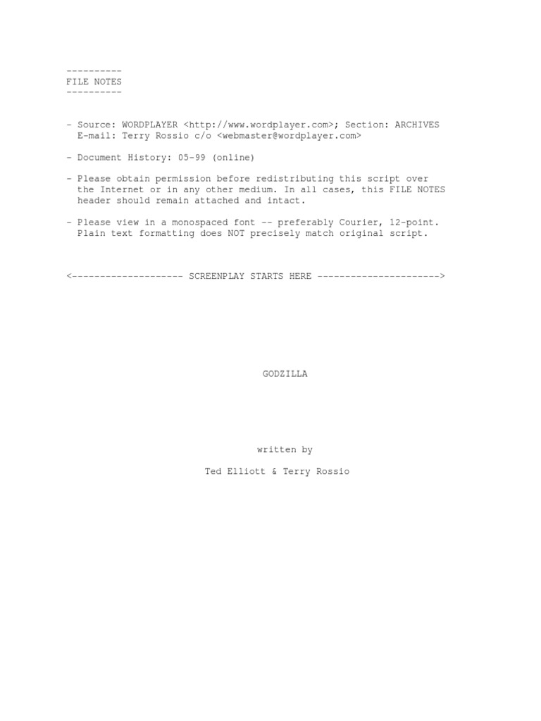 Godzilla 1994 | PDF | Nature