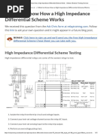 I Want To Know How A High Impedance Differential Scheme Works