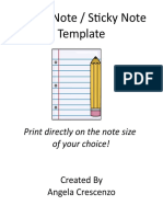 Print Post-It Note Templates