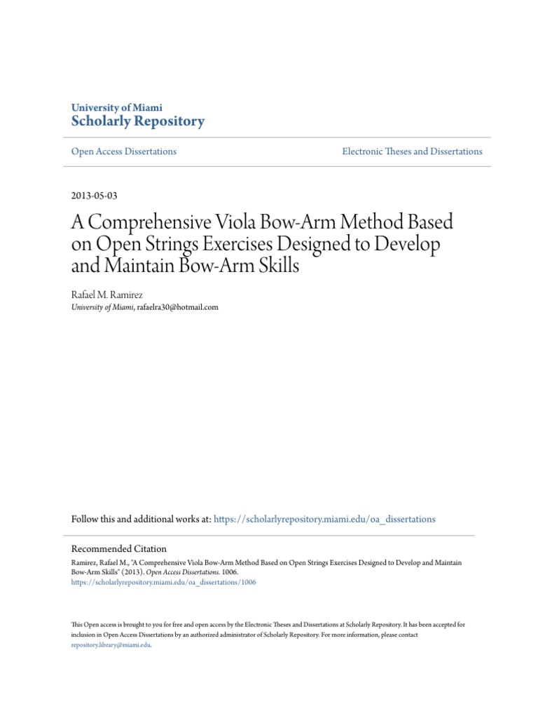 A Comprehensive Bow Method Violin Viola | PDF | Clef | Musicology