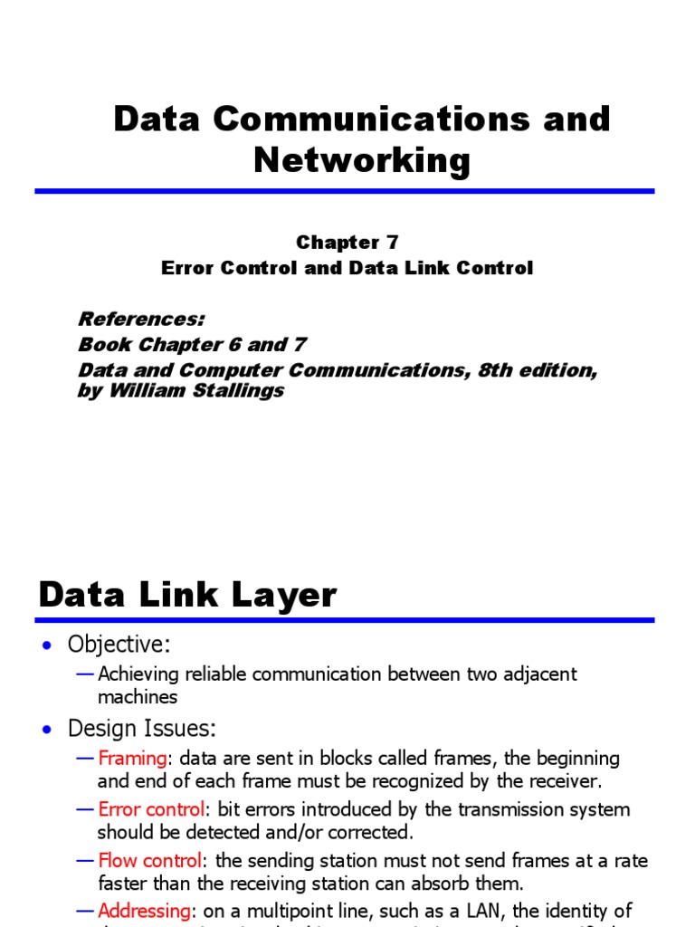 Data Communications and Networking | PDF | Error Detection And ...