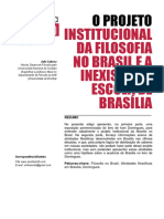 O projeto institucional da filosofia no Brasil e a inexistente Escola de Brasília