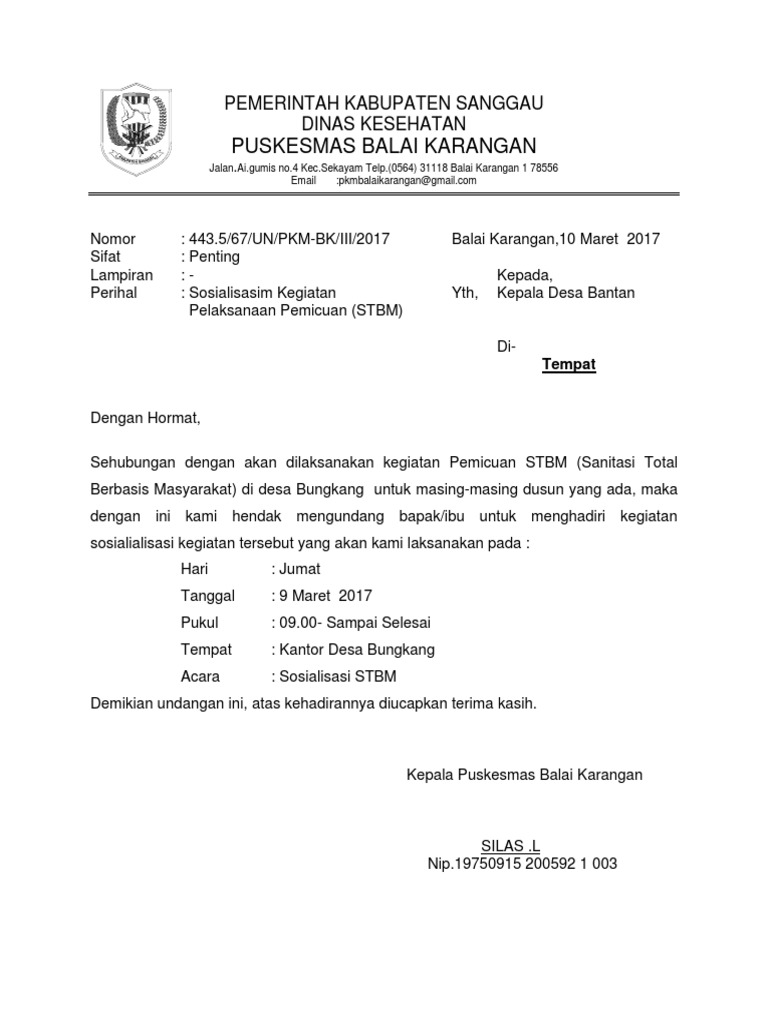 Contoh Surat Untuk Fogging