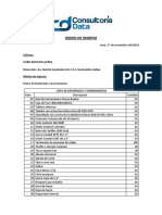 Lista de materiales y herramientas para retiro de PBF