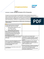 Expert Guided Implementation: Change Control Management I: Enhanced Transport Management System (CTS+) Prerequisites