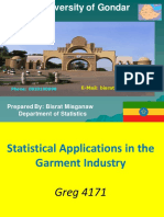 University of Gondar: Prepared By: Bisrat Misganaw Department of Statistics