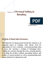 Role of Personal Selling in Retailing