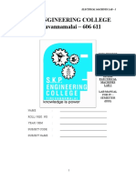 EM-I Lab Manual For IV EEE R2013