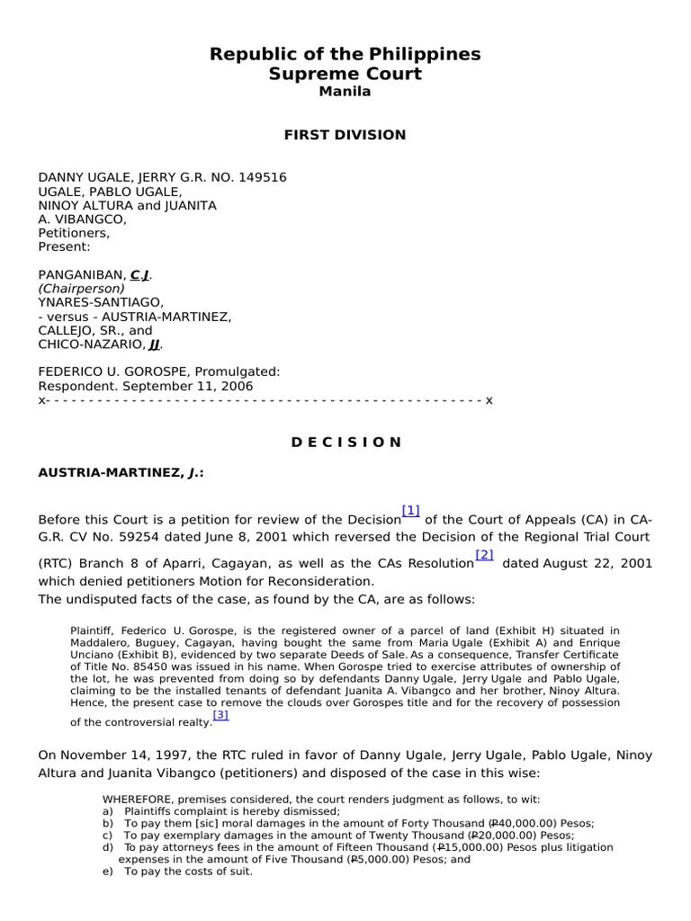 Supreme Court Land Ownership Dispute Decision | PDF | Lawsuit | Res ...