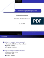 How To Write A Research Project Proposal: Vladimir Bondarenko Scientific Practices Seminar
