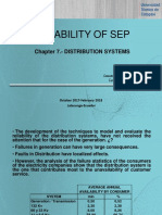 Reliability of Sep: Chapter 7.-Distribution Systems